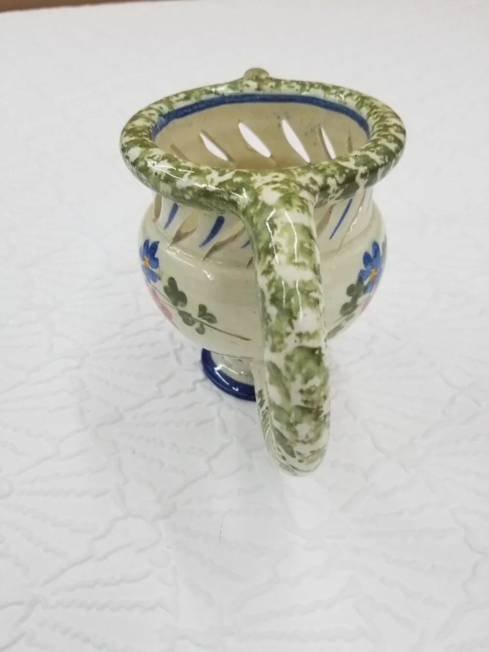Vintage Italian Puzzle Mug Bevete Se Potete Hand Painted Drink If You Can Vessel